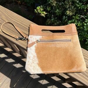 Myra Cow Hide Wristlet/Clutch Purse